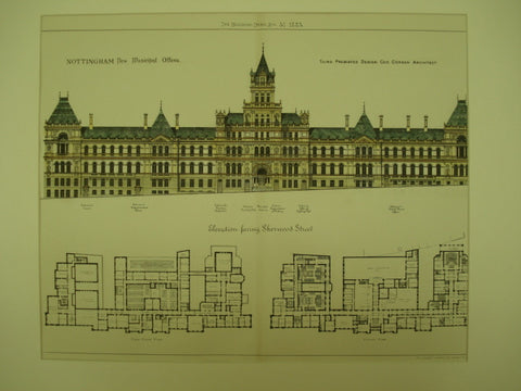 New Municipal Offices , Nottingham, England, UK, 1883, Geo. Corson