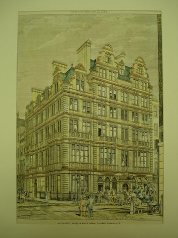 Hatchett's Hotel & White Horse Cellars in Piccadilly, London, England, UK, 1883, W. S. Weatherley & F. E. Jones