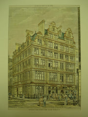 Hatchett's Hotel & White Horse Cellars in Piccadilly, London, England, UK, 1883, W. S. Weatherley & F. E. Jones