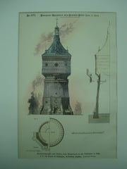 Competitive Design for the New Water Tower on York Street , Halle, Germany, EUR, 1894, von Knoch & Kallmeyer