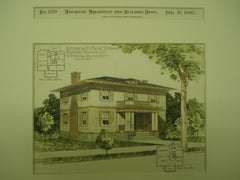 Residence for W. S. Peachy, Fairview Heights, Washington, DC, 1900, W. B. Wood
