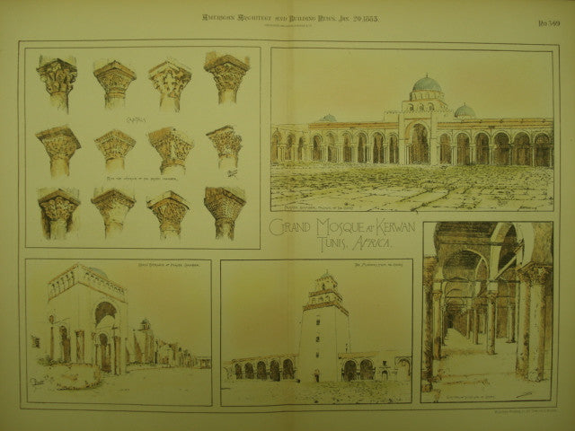 Grand Mosque , Kerwan, Tunis, AFR, 1883, Unknown