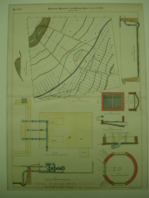 Details of Sewage Disposal , Wayne, PA, 1892, George E. Waring, Jr.