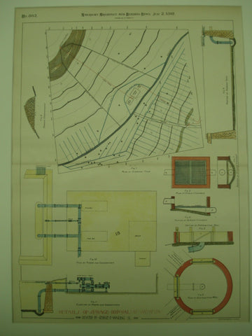 Details of Sewage Disposal , Wayne, PA, 1892, George E. Waring, Jr.