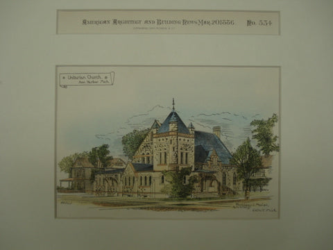 Unitarian Church, Ann Arbor, MI, 1886, Donaldson & Meier