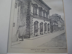 Pandolfini Palace, Florence, Italy, EUR, 1895, Drawn by W.H. Orchard
