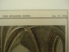 Interior, Looking East, of Christ Church Cathedral , Dublin, Ireland, EUR, 1883, Unknown
