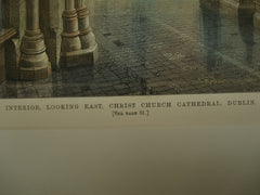 Interior, Looking East, of Christ Church Cathedral , Dublin, Ireland, EUR, 1883, Unknown