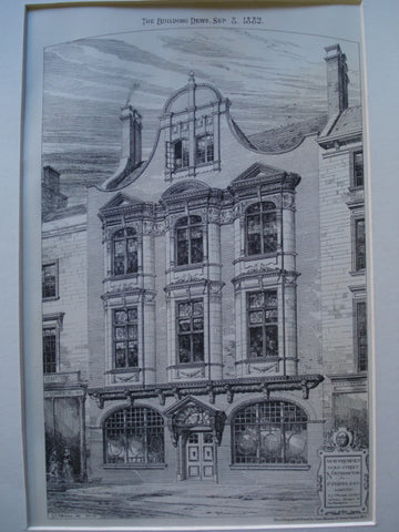 New Premises for P. Phipps & Co. on Gold Street , Northampton, England, UK, 1882, S.J. Newman