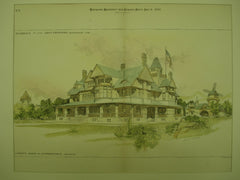 Residence of Col. Daniel Freeman , Inglewood, CA, 1889, Curlett, Eisen & Cuthbertson