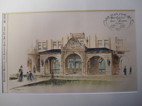 Porte Cochere of the Casa Alameda , New York, NY, 1893, J.G. Glover