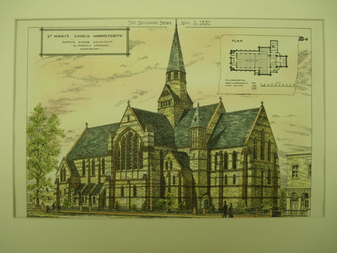 St. Mary's Church , Hammersmith, London, UK, 1881, Arthur Baker