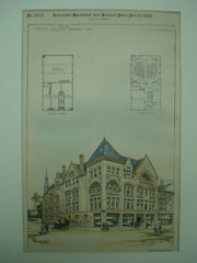 Proposed YMCA Building , Bridgeport, CT, 1888, Long, Staff & Hurd