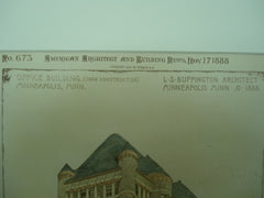 Office Building , Minneapolis, MN, 1888, L. S. Buffington
