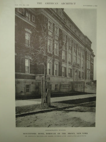 Administration Building of the Montefiore Home , Bronx, NY, 1913, Arnold W. Brunner and Buchman & Fox