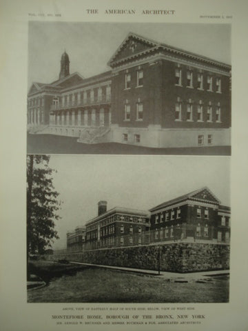 South Side and West Side of the Montefiore Home , Bronx, NY, 1913, Arnold W. Brunner and Buchman & Fox