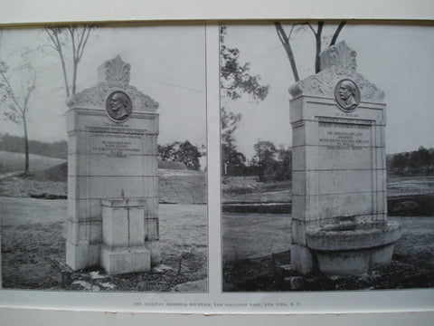 Sullivan Memorial Fountain, Van Cortlandt Park, New York, NY, 1906, J.S. Hartley, Sculptor and Frank E. Wallis