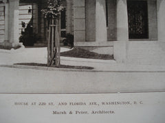 House at 22nd St. and Florida Ave., Washington , DC, 1906, Marsh & Peter
