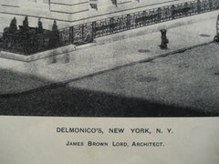 Delmonico's, New York, NY, 1898, James Brown Lord