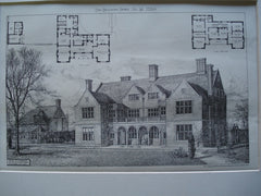 House for F.W.H. Myers, Esq. , Cambridge, England, UK, 1880, W.C. Marshall