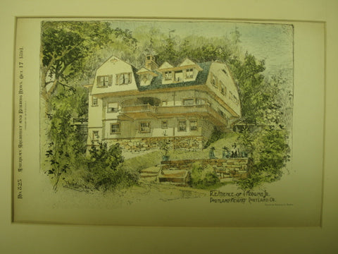 Residence of I. Hodgson Jr., Portland, OR, 1891, J. Anderson