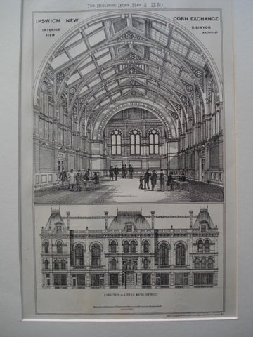 New Corn Exchange , Ipswich, England, UK, 1880, B. Binyon