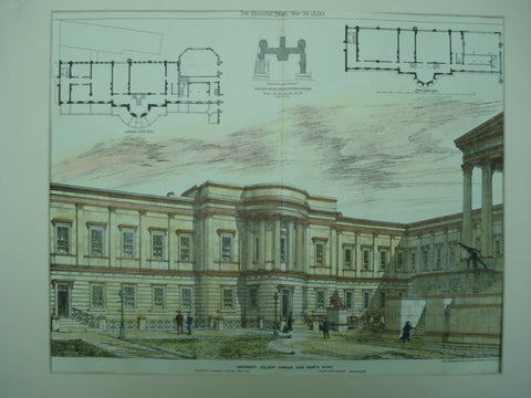 New North Wing of the University College , London, England, UK, 1880, Perry & Reed