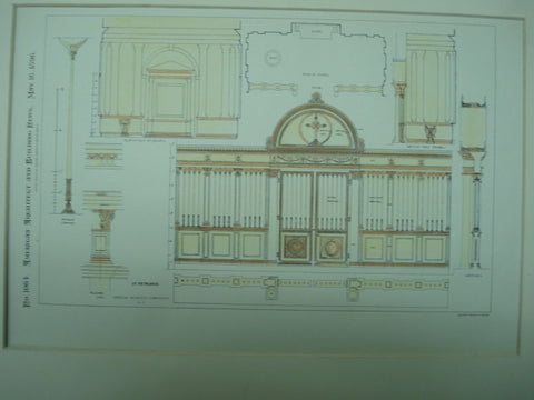 Baptistery Screen Design, 1896, St. Petronio