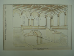 Staircase Hall of the New Public Library , Boston, MA, 1888, McKim, Mead & White