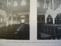 Interior of the Church of Notre Dame de Lourdes, West 141st Street , New York, NY, 1905, Unknown