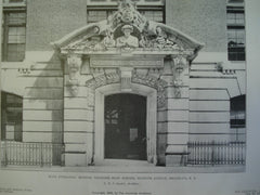 Main Entrance of the Manual Training High School, Seventh Avenue, Brooklyn, NY, 1905, C.B.J. Snyder