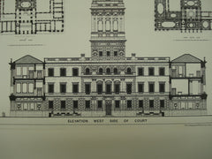 Second Premiated Design of the Glasgow Municipal Buildings , Glasgow, Scotland, UK, 1881, Coe & Robinson