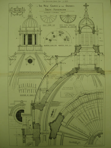New Church of the Oratory , South Kensington, London, England, UK, 1881, Herbert A. Gribble