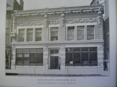 Waltham Savings Bank & Leominster Bank Building , Waltham, Leominster, MA, 1905, Hartwell, Richardson & Driver