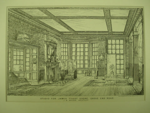 Studio for James Tissot on Grove End Road, London, England, UK, 1874, J. M. Brydon