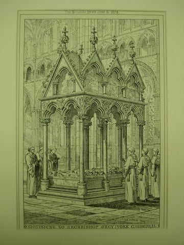 Monument to Archbishop Grey at York Cathedral , York, England, UK, 1874, Unknown