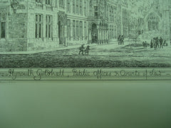 Second Premiated Design of the Plymouth Guildhall , Plymouth, Kent, England, UK, 1870, Chas. F. Hayward