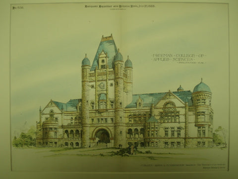 Freeman College of Applied Sciences , Inglewood, CA, 1888, Curlett, Eisen & Cuthbertson