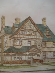 House of Mr. Bernard Karz , Paterson, NJ, 1885, Charles Edwards