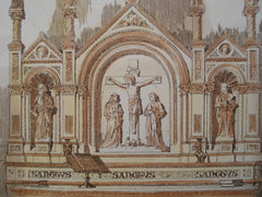 Altar and Reredos in St. Luke's Church , Brooklyn, NY, 1886, Frederick C. Withers