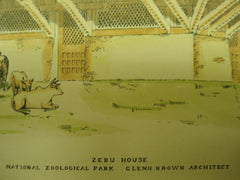 Zebu House of the Smithsonian National Zoological Park , Washington, DC, 1896, Glenn Brown