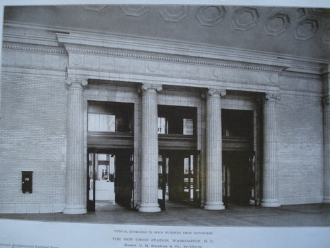 Typical Entrance to the Main Building from the Concourse of the New Union Station , Washington, DC, 1908, Messrs. D.H. Burnham & Co