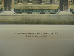 St. Stephen's Parish School , New York, NY, 1904, Elliott Lynch