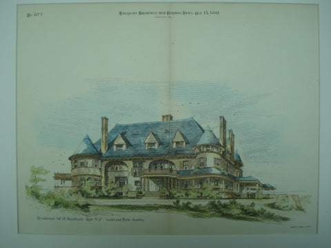 Residence of W. H. Starbuck , Rye, NY, 1892, Lamb and Rich