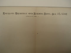 Residence of W. H. Starbuck , Rye, NY, 1892, Lamb and Rich