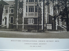 Boulevard Congregational Church, Exterior, Detroit, MI, 1927, Lancelot Sukert