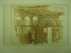 Interior of the Banking Room at the Bank of Minnesota , St. Paul, MN, 1887, J. Walter Stevens
