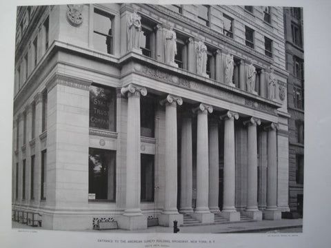 Entrance to the American Surety Building, Broadway, New York, NY, 1896, Bruce Price