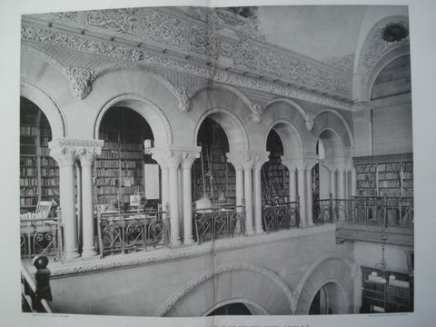 Gallery of Reading-Room: State Library of the New York Capital, Albany, NY, 1898, H.H. Richardson