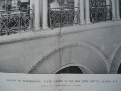 Gallery of Reading-Room: State Library of the New York Capital, Albany, NY, 1898, H.H. Richardson
